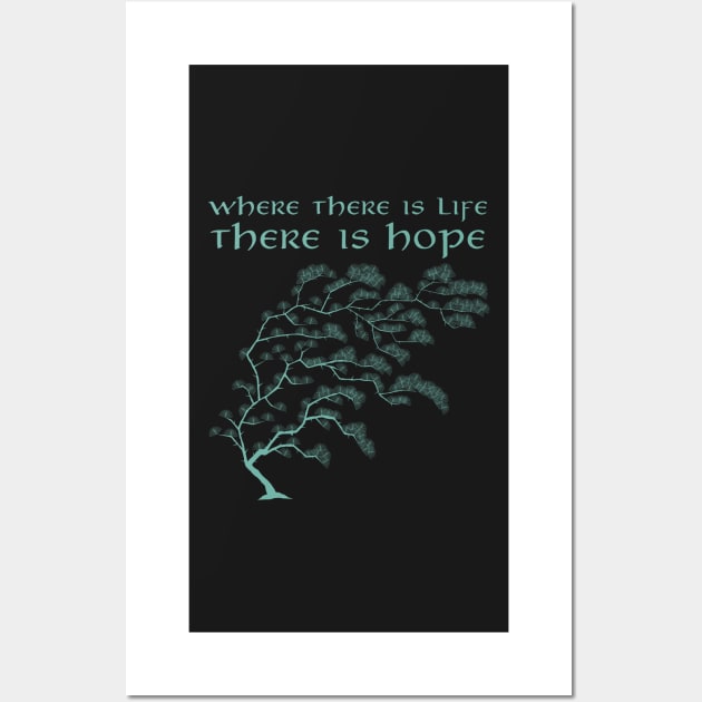 Where There Is Life There Is Hope - Tree - Black - Fantasy Wall Art by Fenay-Designs